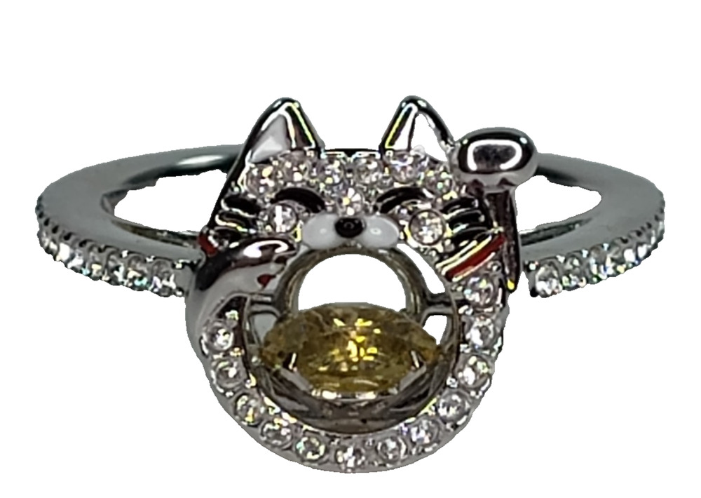 Swarovski Lucky Cat Crystal Sparkling Dance - Multi Color - Size 7 US /55 EU